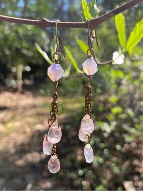 Handmade Fluorite Dangle Earrings